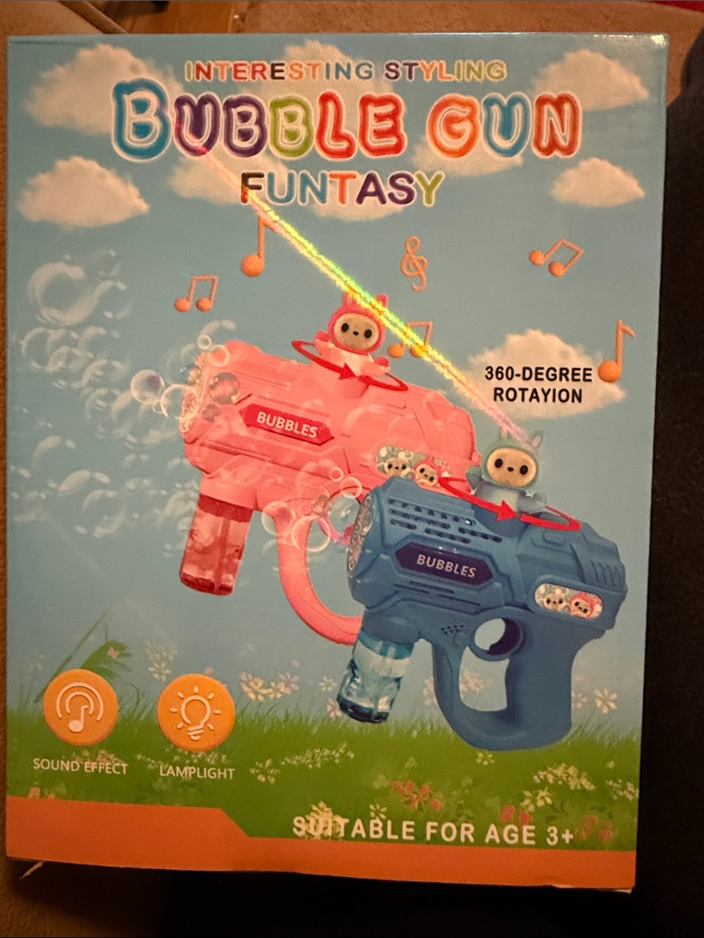Bubble Gun Fantasy Kids Toy - Blue Stitch Bubble Blasters